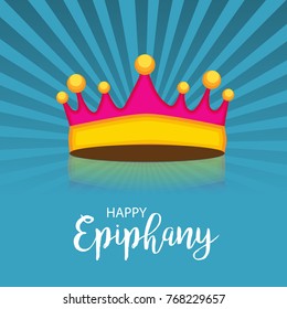 Vector abstract illustration for Happy Epiphany Day with nice and creative design in a background with stylish text for Christian holiday.
