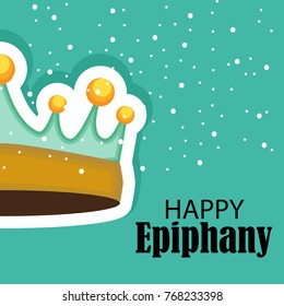 Vector abstract illustration for Happy Epiphany Day with nice and creative design in a background with stylish text for Christian holiday.