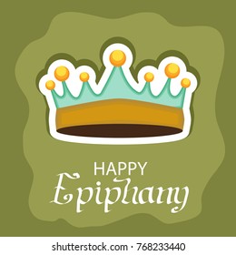 Vector abstract illustration for Happy Epiphany Day with nice and creative design in a background with stylish text for Christian holiday.