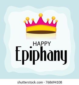 Vector abstract illustration for Happy Epiphany Day with nice and creative design in a background with stylish text for Christian holiday.