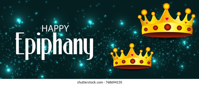 Vector abstract illustration for Happy Epiphany Day with nice and creative design in a background with stylish text for Christian holiday.