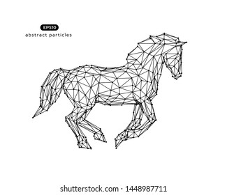 Vector abstract illustration of horse. You can easily change color.