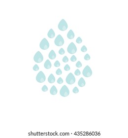 Vector abstract illustration icon drop water symbol