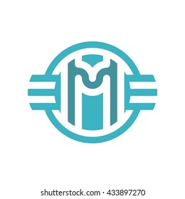Vector abstract of illustration icons based on the letter M. logo template for Wing
