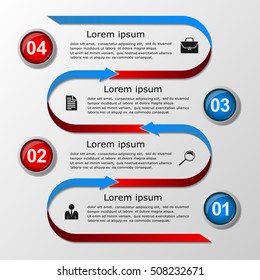 Vector abstract illustration. Infographics. Four options.