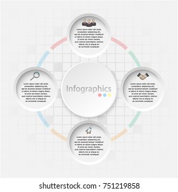Vector abstract illustration. Infographics. Four options.
