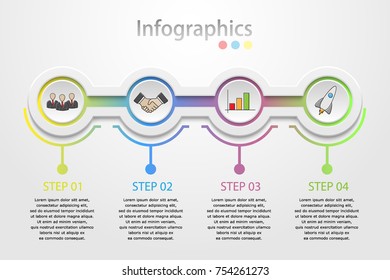 Vector abstract illustration. Infographics. Four options.
