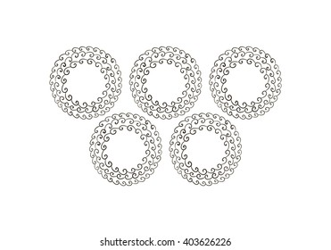 Vector abstract illustration of isolated circles. Eps 8.