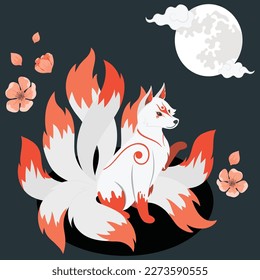 vector abstract illustration Japanese