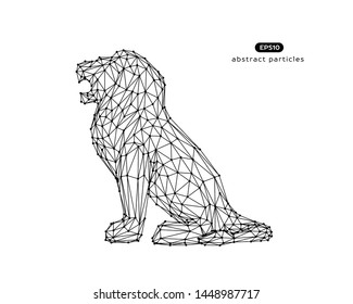Vector abstract illustration of lion. You can easily change color.