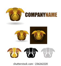 vector abstract illustration of logo on the ecological nature theme