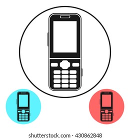 Vector, abstract illustration of a mobile phone icons. For graphic and web design.
