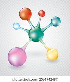 vector abstract illustration of molecule