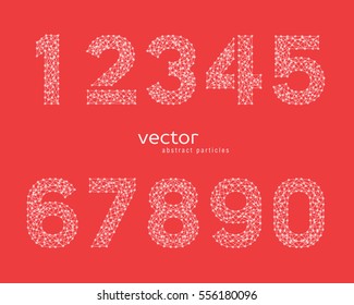 Vector abstract illustration of numbers.