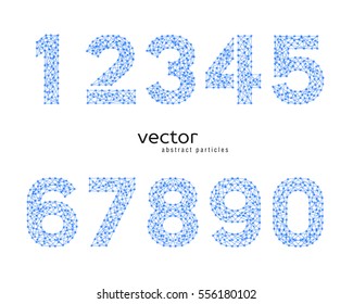 Vector abstract illustration of numbers.