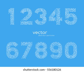Vector abstract illustration of numbers.