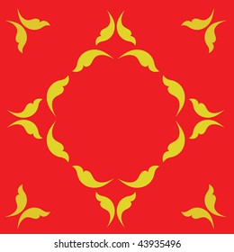 Vector abstract illustration on a red background