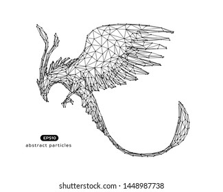 Vector abstract illustration of phoenix. You can easily change color.