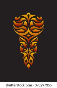 Vector abstract illustration, poster template. Trendy urban tribal, ethnic, totem, aztec, indian art elements. Hipster, Tattoo, t-shirt, Flyer, banner, card, cover, fashion, apparel graphic design.