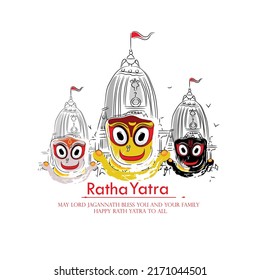 
vector abstract illustration of Ratha Yatra celebration of Lord Jagannath.
