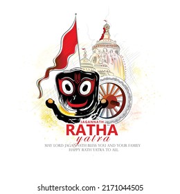 
vector abstract illustration of Ratha Yatra celebration of Lord Jagannath.
