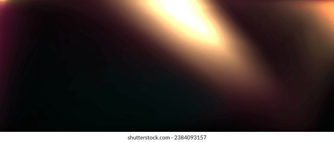 Vector abstract illustration with realistic effects of light leakage, light glare, with the texture of aging of a photo, film. Illustration on a dark background in light colors.