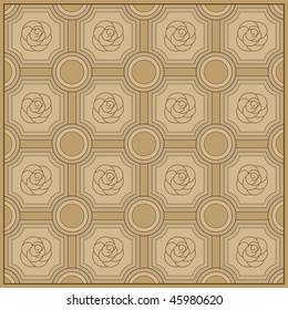 Vector abstract illustration with a rose in beige tones