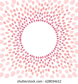 Vector abstract illustration, rose petals. Dynamic design. Place for your text. The perfect design for greeting card, packaging, wedding card, kitchen decor, cosmetics, natural, organic products.
