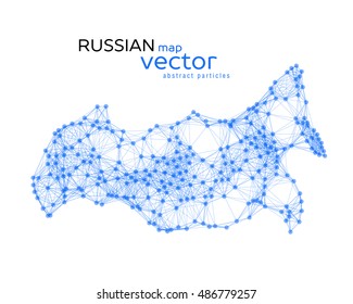 Vector abstract illustration of Russian map. EPS 10