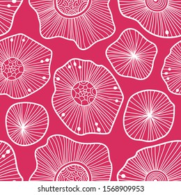 Vector abstract illustration with sea plants. Floral illustration.