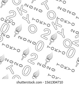 Vector abstract illustration of a seamless pattern on a transparent background with the contour image of a fire torch and a date. EPS 10 vector