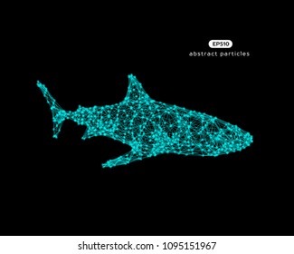 Vector abstract illustration of shark. Eps 10. You can easily change color.