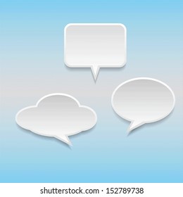 Vector abstract illustration of speech bubbles on background. Eps10.