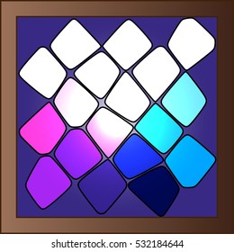Vector abstract illustration of stained glass