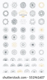 Vector abstract illustration sunburst. Elements for icons and logos. Templates  elements for your design project. Light ray. 