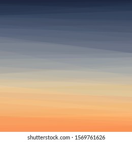 Vector abstract illustration of sunset sky