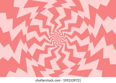 Vector abstract illustration of swirl, vortex pattern. Trendy background in op art style, optical illusion.