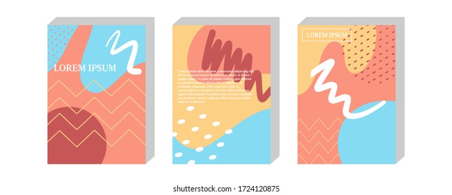 Vector abstract illustration. Template, cover, banner. A daub in pastel colors.