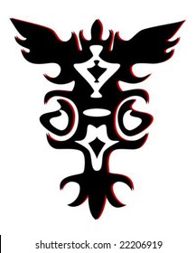Vector Abstract illustration of a tribal pattern