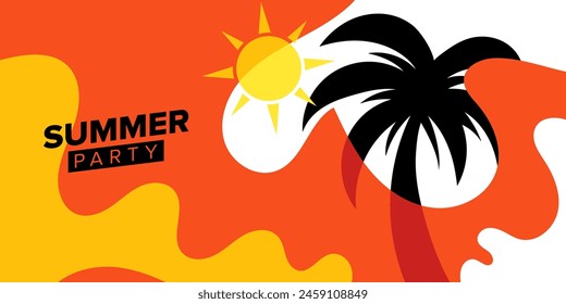 Vector abstracto ilustración tropical verano fiesta tarjeta de felicitación Plantilla fondo colección