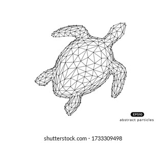 Vector abstract illustration of turtle. Eps 10. You can easily change color.