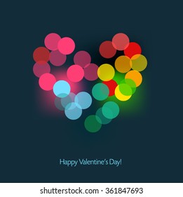 Vector abstract illustration of Valentine's Day