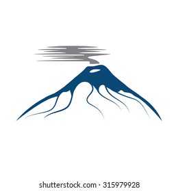 vector abstract illustration of volcano Cotopaxi in Ecuador