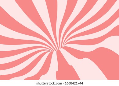 Vector abstract illustration of vortex with lines. Trendy 3d background in op art style, optical illusion.