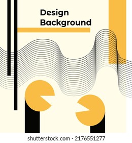Vector abstract illustration with wavy and geometric background shapes. There is an empty space for the text. It can be used in the design of books, posters, etc.