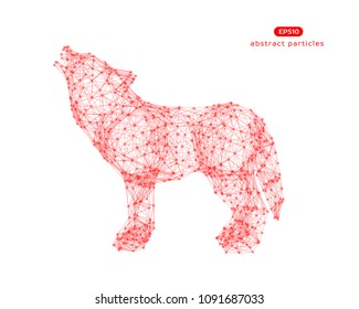 Vector abstract illustration of wolf. Eps 10. You can easily change color.