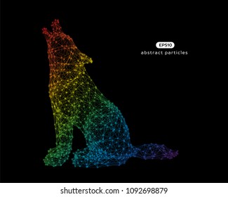 Vector abstract illustration of wolf. Eps 10. You can easily change color.