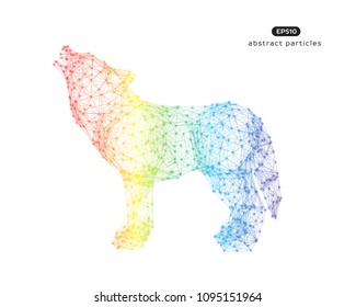Vector abstract illustration of wolf. Eps 10. You can easily change color.