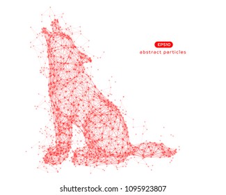 Vector abstract illustration of wolf. Eps 10. You can easily change color.