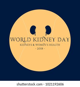 Vector abstract illustration for World Kidney Day. Kidney health awareness campaign.